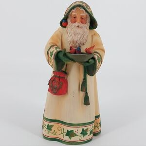 DEMDACO 2007 Wonders Of Cristmas Santa And Birdbath Figurine